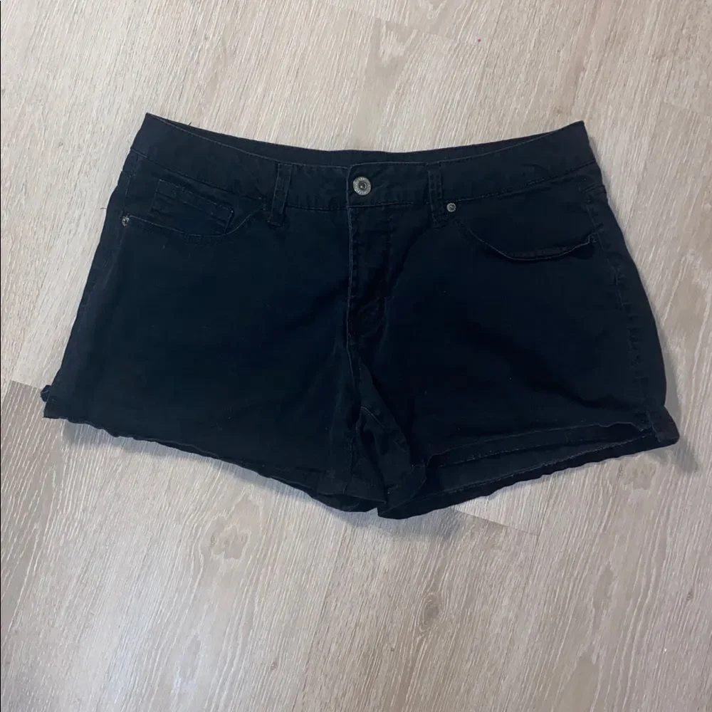 Faded Glory Black Chino Shorts | Size 14 | Casual Everyday Classic